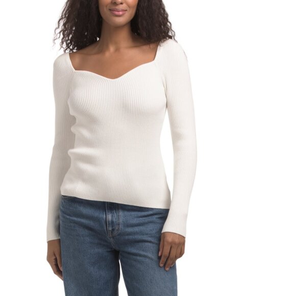 ELIE TAHARI White The Soraya Sweater - Picture 1 of 2